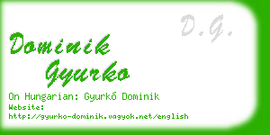 dominik gyurko business card